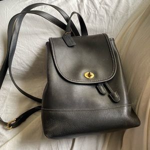Vintage leather coach backpack